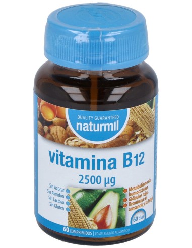 Naturmil Vitamina B12 2500Ug 60 Comprimidos