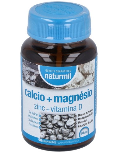 Naturmil Calcio + Magnesio + Zinc + Vitamina D 90 Comprimidos