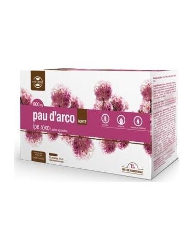 Naturmil Pau Arco Forte 1000 Mg Ipe Roxo 20 Ampollas De 15 Ml