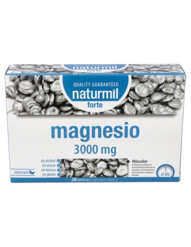 Naturmil Magnesio Forte 3000 Mg 20 Ampollas De 15 Ml