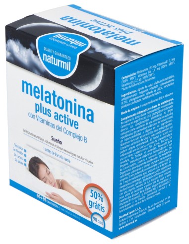 Naturmil Melatonina Plus Active 1,9Mg 60Comp
