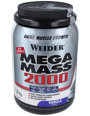 Weider Mega Mass 2000 Vainilla 1,5Kg.