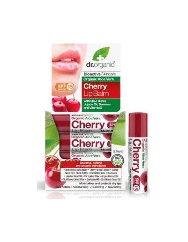 Dr Organic Bálsamo Labial De Aloe Vera Y Cereza 5,7Ml