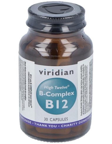 Viridian High Twelve B-Complex B12 30Cáps