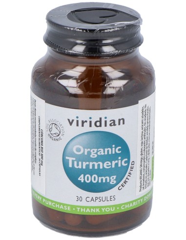 Viridian Cúrcuma Orgánica 400Mg 30Cáps