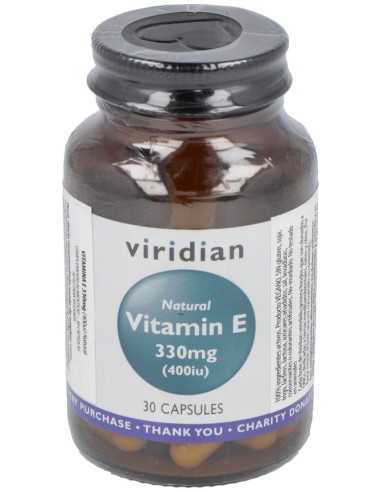 Viridian Vitamina E Natural 330Mg 400 Ui 30Cáps