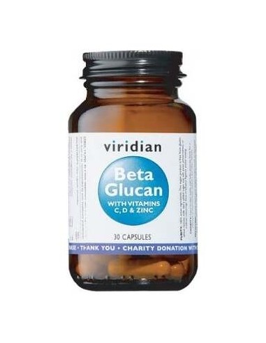 Viridian Beta Glucano 250Mg Plus Vit C D & Zinc 30Caps