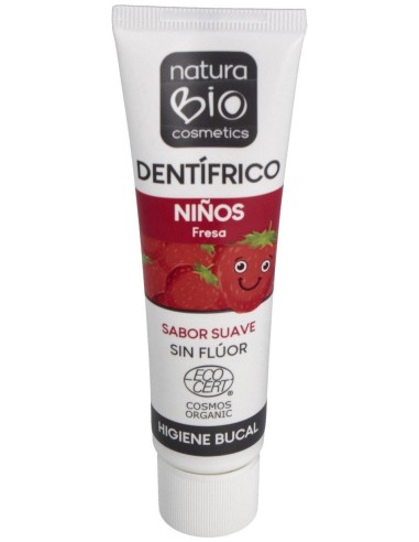 Naturabio Cosmetics Dentifrico Niños Fresa 50Ml
