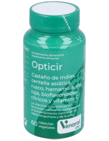 Opticir Castaño-Centella-Ruscus-Vid-Hamameli 60Cap