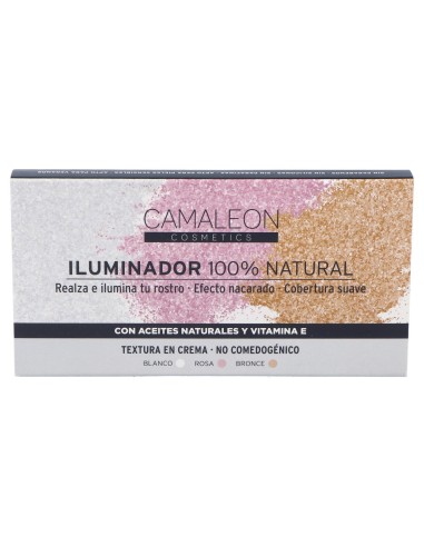 Camaleon Iluminador 100% Natural Crema Paleta 3 Colores