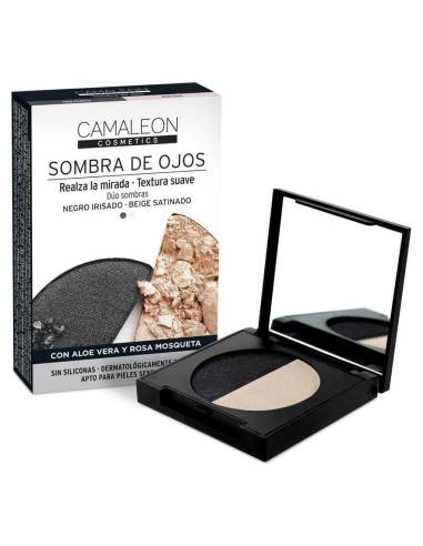 Camaleon Cosmetics Sombra De Ojos Negro + Beige 2_3G