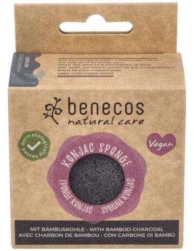 Esponja Konjac Bambu Negro Purificante-Piel Grasa