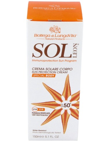 Bottega Di Lungavita Sol Leon Crema Solar Cuerpo Spf50+ 150Ml