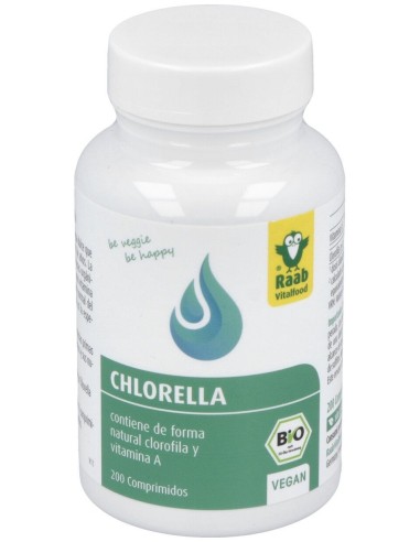 Raab Vitalfood Chlorella Ecológica 200 Comp