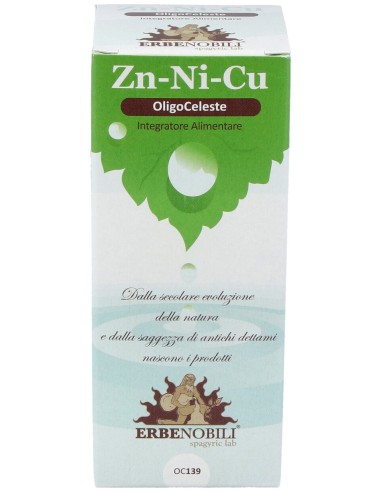 Oligoceleste Zn/Ni/Cu (Zinc/Niquel/Cobre) Oligoelemento 50Ml