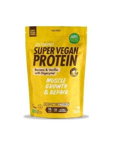 Iswari Super Vegan Fitness Proteína Banana Vainilla 350G