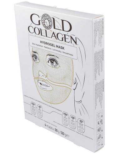 Minerva Gold Collagen Hydrogel Mask 4Uds