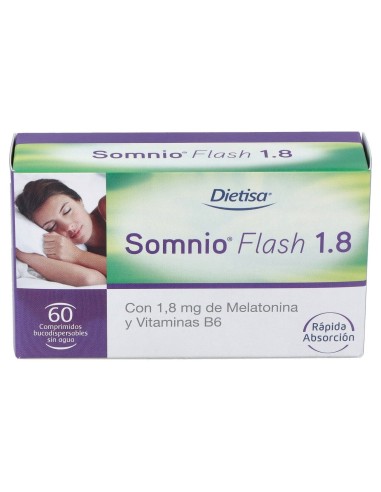 Somnio Flash Melatonina 1,8Mg. Vit. B6 60Comp.