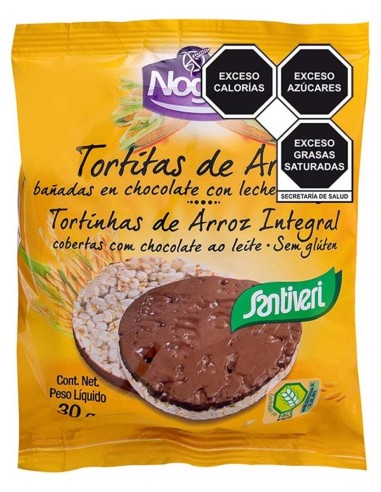 Santiveri Noglut Tortitas De Arroz Choco Con Leche Bio 30G