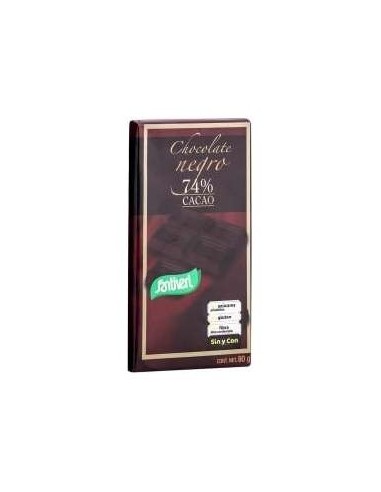 Santiveri Chocolate Nego 74% Cacao Sin Azucar 80G