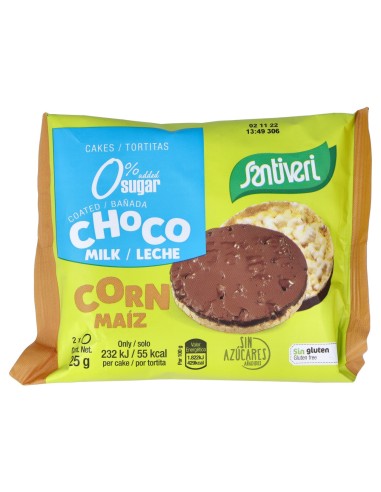 Santiveri Tortitas De Maiz Choco Con Leche Sin Azucar Bio 25G