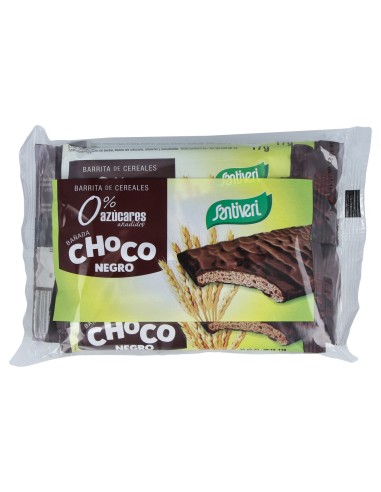 Santiveri Barrita Cereal Choco Negro Sin Azúcar Añadido 6X17G