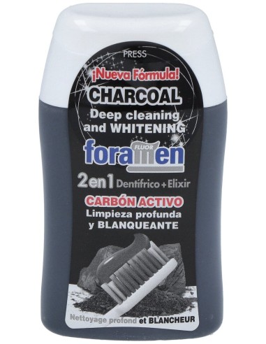 Foradent Crema Dental Charcoal Carbon Activo 2 En 1 100Ml