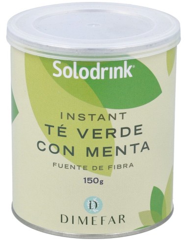 Solodrink Te Verde+Fibra+Menta Bote Instan.150Gr