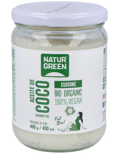 Naturgreen Aceite De Coco Cuisine Bio 430Ml/400G