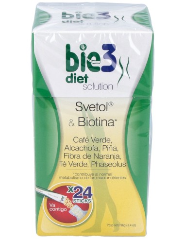 Bio3 Diet Solution Svetol Y Biotina 24 Sticks X 4Gr