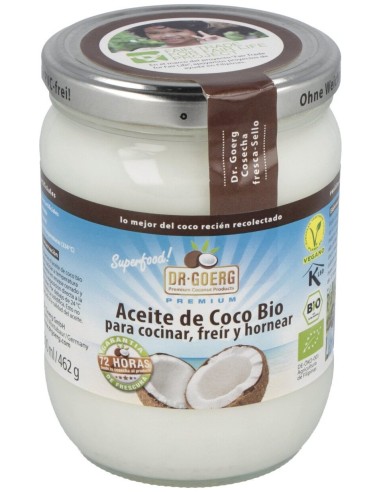 Aceite De Coco Premium Para Cocinar 500Ml. Bio