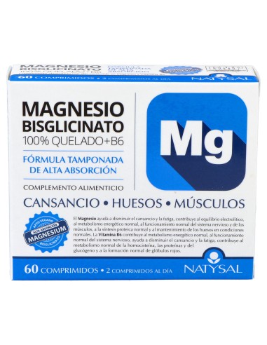 Natysal Magnesio + B6 700 Mg 60 Comprimidos