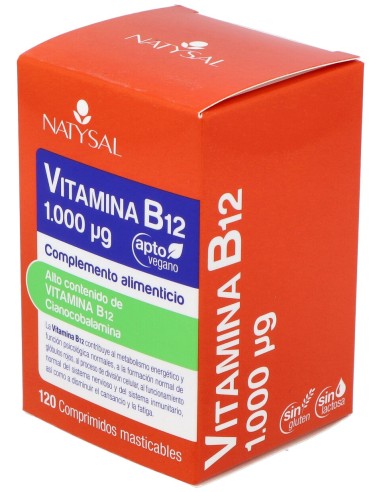 Natysal Vitamina B12 1 000 Mcg 120 Comprimidos