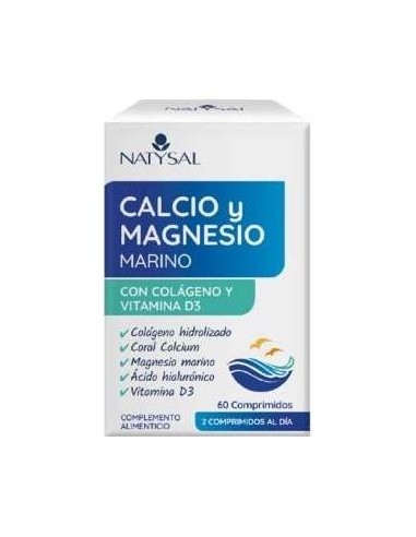 Calcio Y Magnesio Marino Con Colageno+Vit D3 60Com