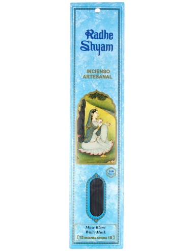 Radhe Shyam Incienso Musk Blanco 15 Sticks