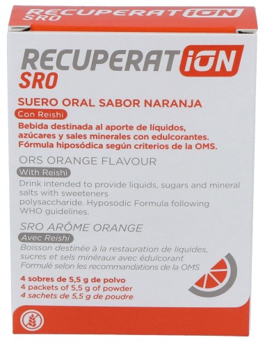 Recuperat-Ion Suero Oral Sabor Naranja 4Sbrs.