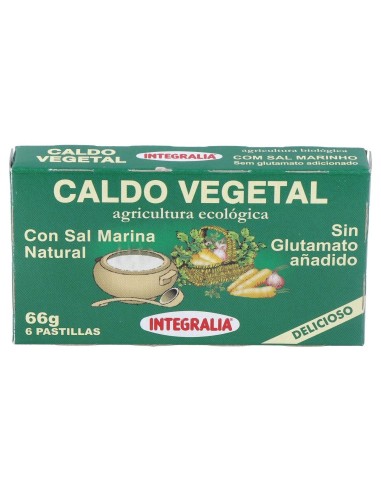 Caldo Vegetal Eco Con Sal Marina Natural 6Pastilla