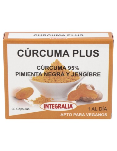 Integralia Curcuma Plus Con Pimienta Negra Y Jengibre 30Caps