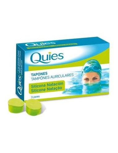 Tapones Natacion Silicona Adultos 6Ud. Quies