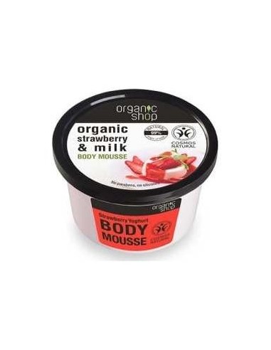 Organic Shop Mousse Corporal Yogur De Fresa 250Ml