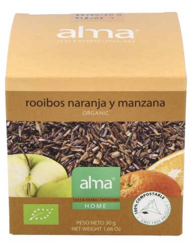 Alma Home Infusión Rooibos Naranja Manzana 15 Bolsas