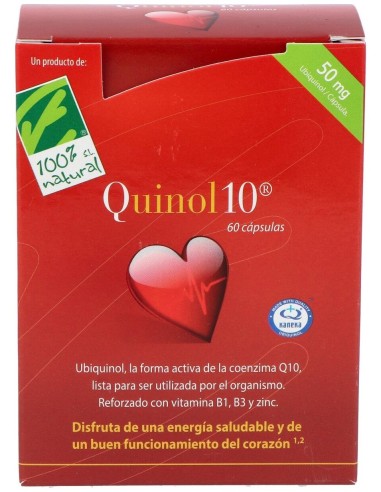 100% Natural Quinol10 60 Perlas De 50Mg
