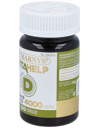 Marnys Vitamina D 4000Ui Línea Vitahelp 120Caps