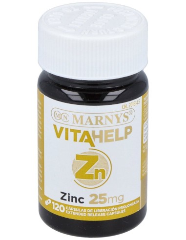 Marnys Zinc 25Mg Línea Vitahelp 120Caps