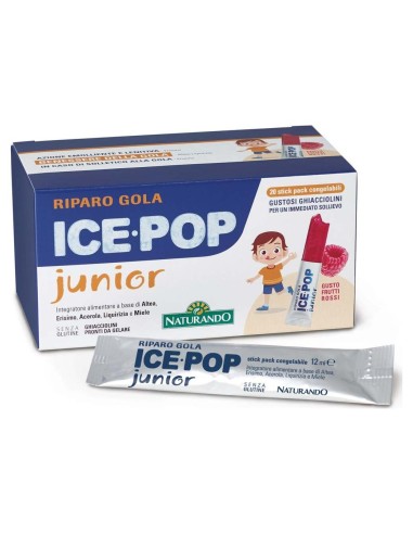 Naturando Riparo Gola Ice Pop Junior Sabor Frutos Rojos 20Uds