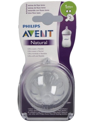 Avent Tetina Natural Flujo Recién Nacido 2Uds