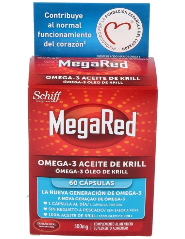 Megared 500 Omega 3 Aceite De Krill 60 U