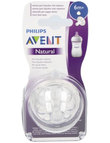 Avent Tetina Natural Líquidos Espesos +6 Meses 2Uds