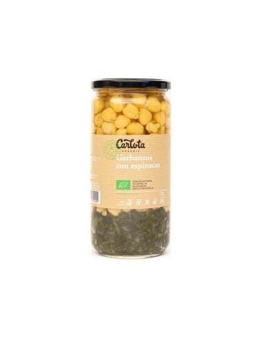 Carlota Organic Garbanzos Con Espinacas 720G