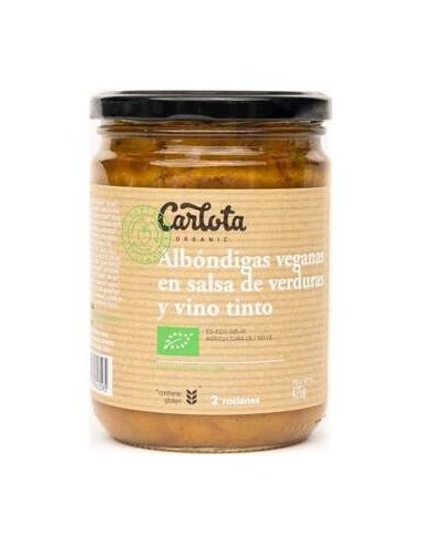 Carlota Organic Albondigas Salsa Verdu Bio Veg 425G
